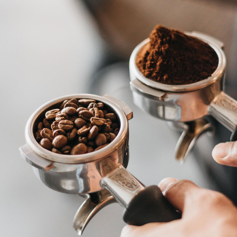 Coffee grind in handles